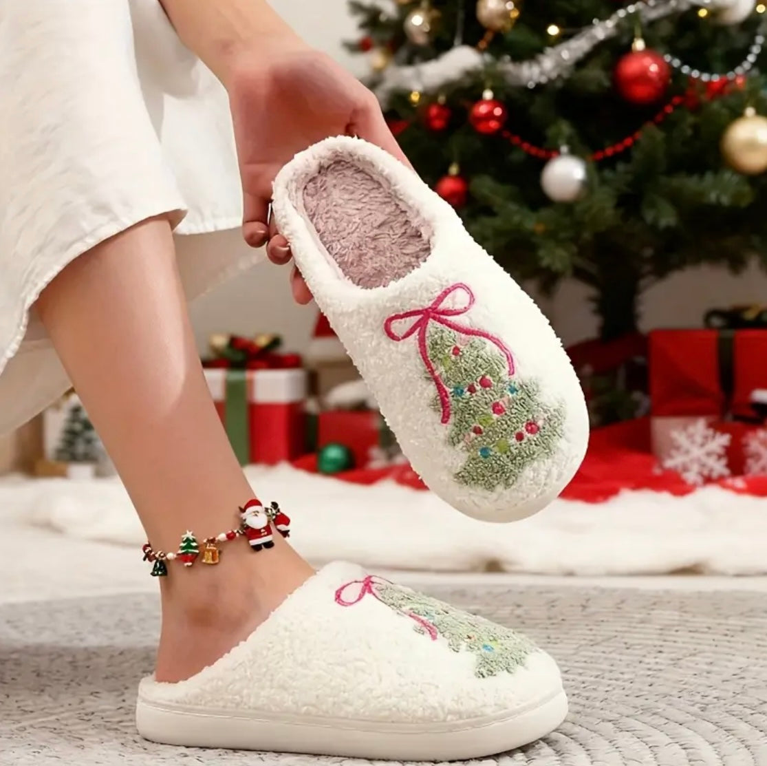 CHRISTMAS WITH A BOW Slippers