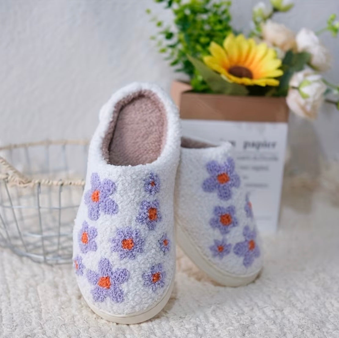 PURPLE FLOWER Slippers