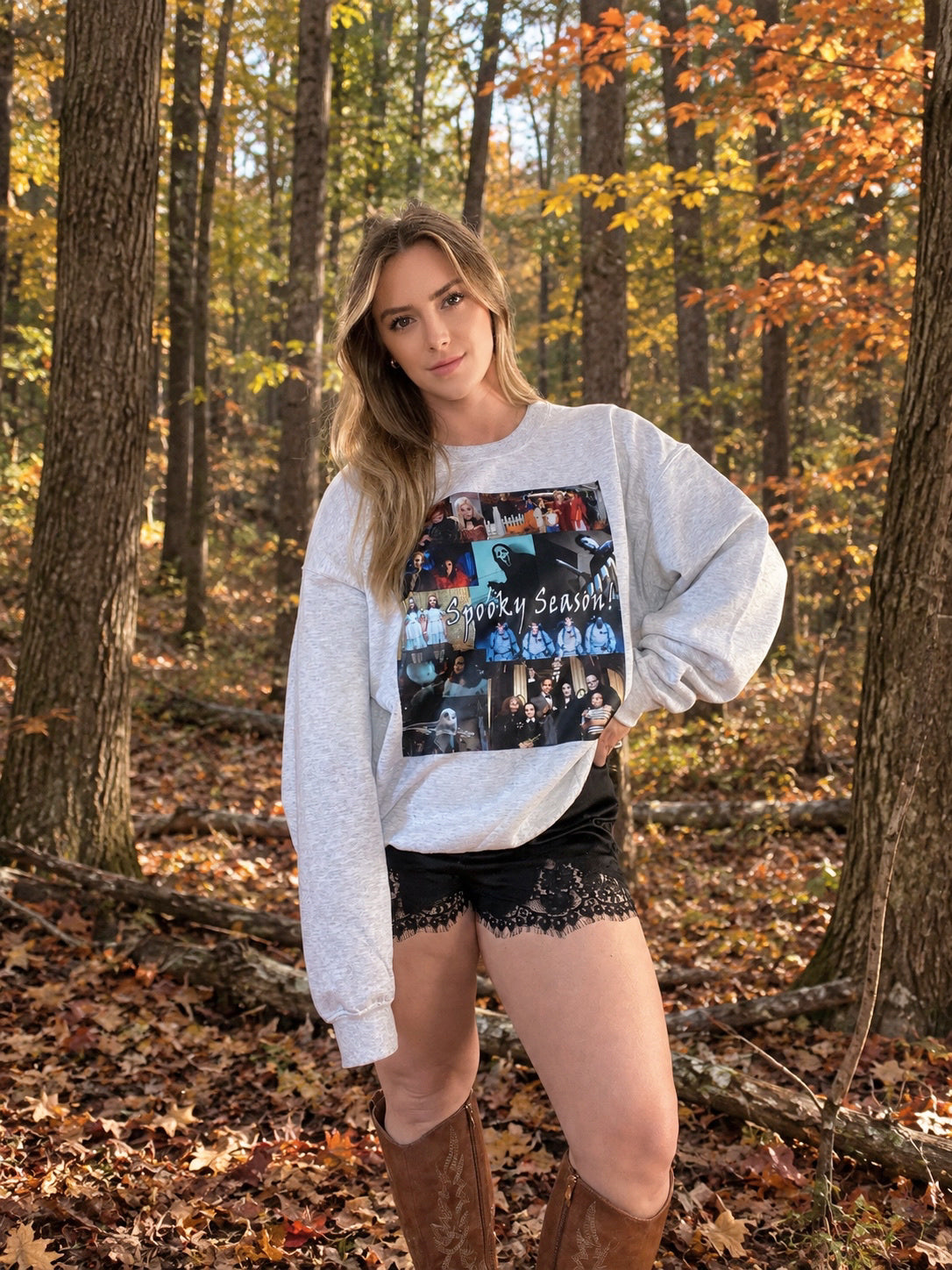SPOOKY SEASON Collage Crewneck