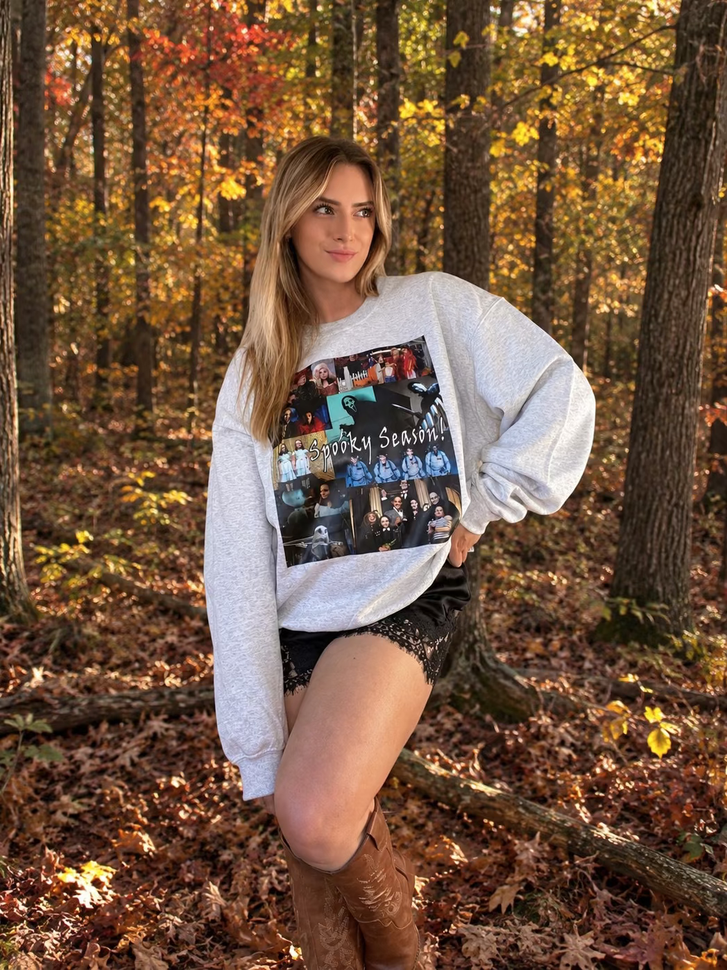 SPOOKY SEASON Collage Crewneck